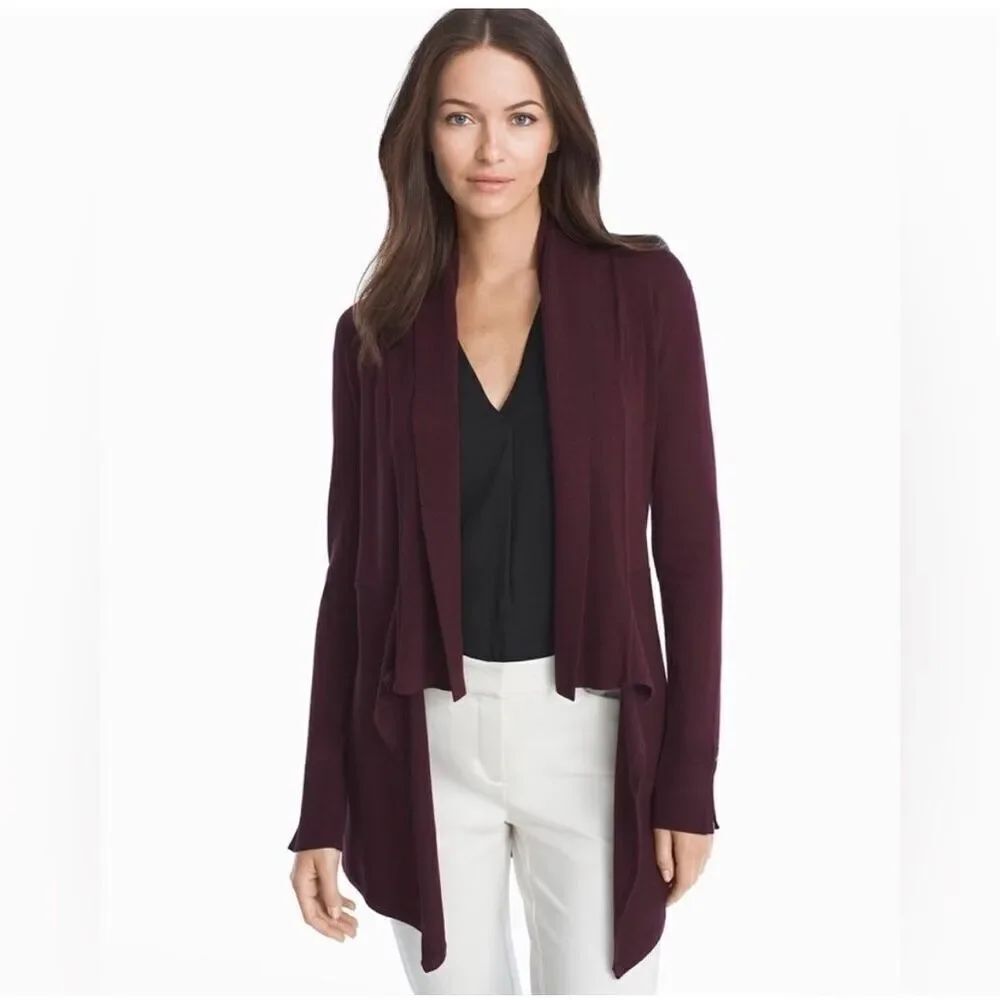 ✨White House Black Market Maroon Sz Small Cardi Sweater✨